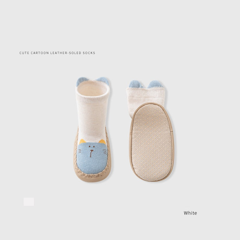 Arrival Autumn and Winter Toddler Walking Socks, Floor Shoe Socks, Cartoon Cute Baby Anti-slip Walking Shoes from 11cm