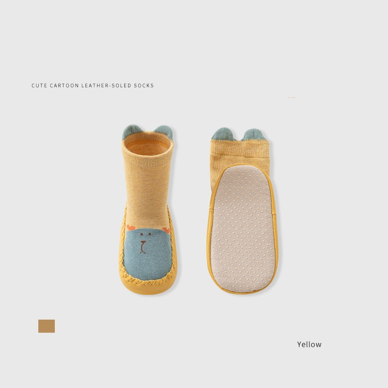 Arrival Autumn and Winter Toddler Walking Socks, Floor Shoe Socks, Cartoon Cute Baby Anti-slip Walking Shoes from 11cm