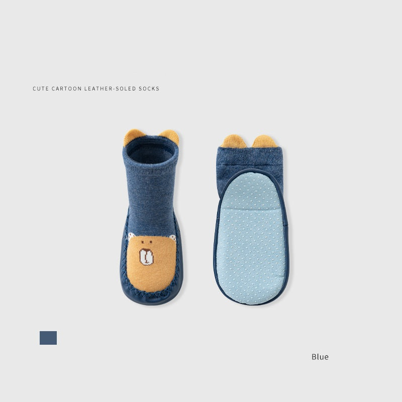 Arrival Autumn and Winter Toddler Walking Socks, Floor Shoe Socks, Cartoon Cute Baby Anti-slip Walking Shoes from 11cm