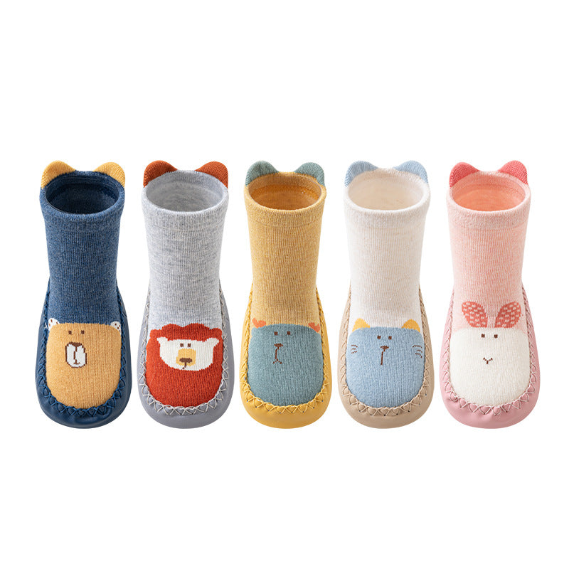 Arrival Autumn and Winter Toddler Walking Socks, Floor Shoe Socks, Cartoon Cute Baby Anti-slip Walking Shoes from 11cm